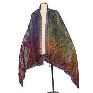 Chelsey by Joseph Large Ombre Colors Scarf Wrap Micromodal Boho 80.5x41.5